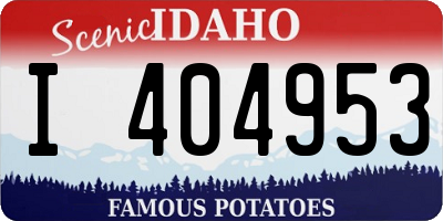 ID license plate I404953