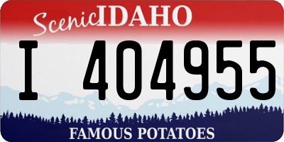 ID license plate I404955
