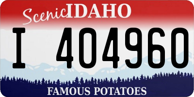 ID license plate I404960