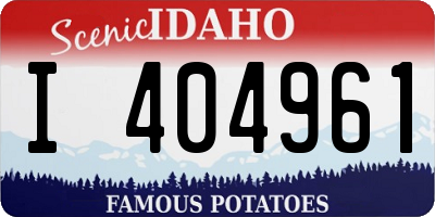 ID license plate I404961