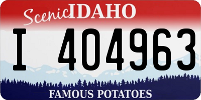 ID license plate I404963