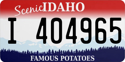 ID license plate I404965