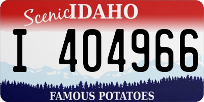 ID license plate I404966