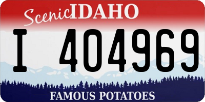 ID license plate I404969