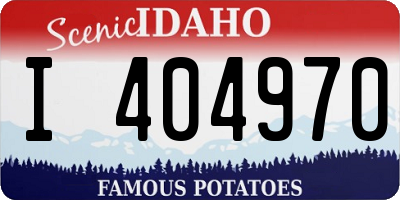 ID license plate I404970