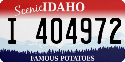 ID license plate I404972