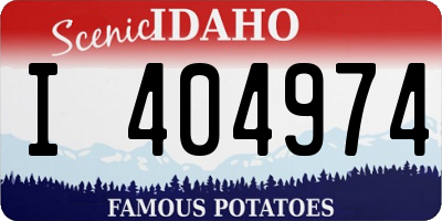 ID license plate I404974