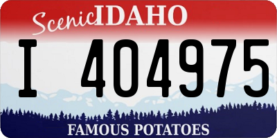 ID license plate I404975