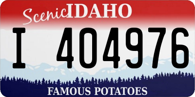ID license plate I404976