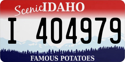 ID license plate I404979