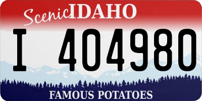 ID license plate I404980