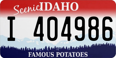 ID license plate I404986
