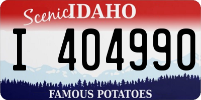 ID license plate I404990