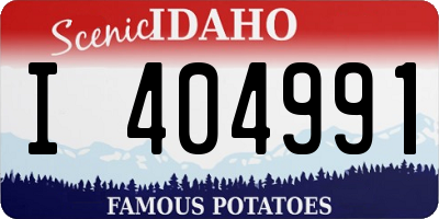 ID license plate I404991