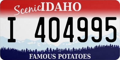 ID license plate I404995