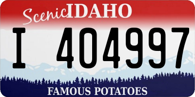 ID license plate I404997