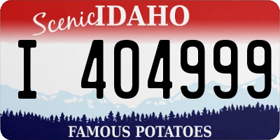ID license plate I404999