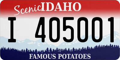 ID license plate I405001