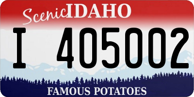 ID license plate I405002