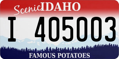 ID license plate I405003