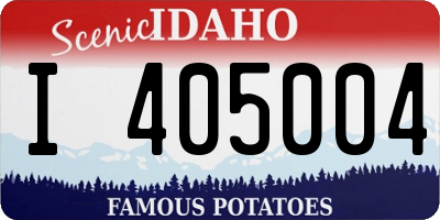 ID license plate I405004