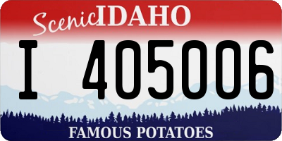 ID license plate I405006