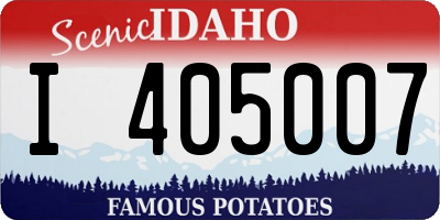 ID license plate I405007