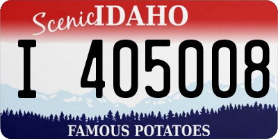 ID license plate I405008