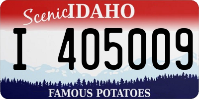 ID license plate I405009