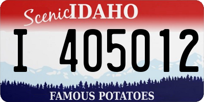 ID license plate I405012