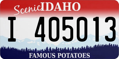 ID license plate I405013