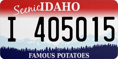 ID license plate I405015