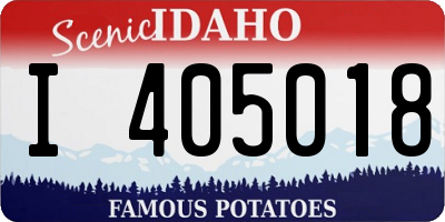 ID license plate I405018