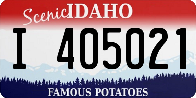 ID license plate I405021