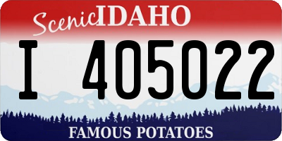 ID license plate I405022