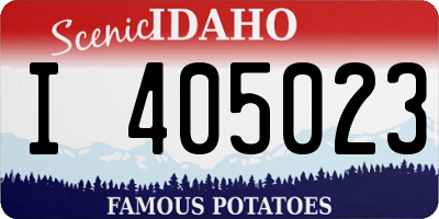 ID license plate I405023