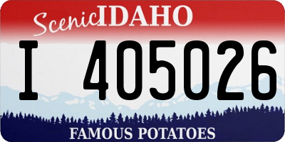 ID license plate I405026