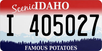 ID license plate I405027