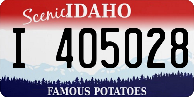 ID license plate I405028