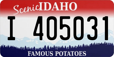 ID license plate I405031