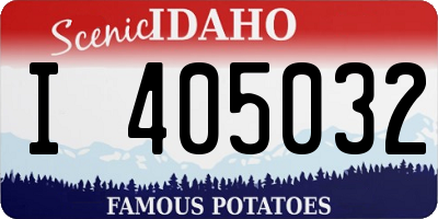 ID license plate I405032