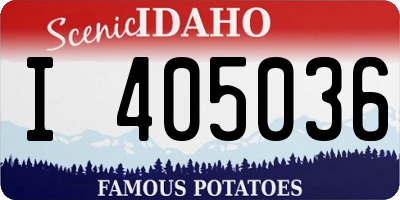 ID license plate I405036