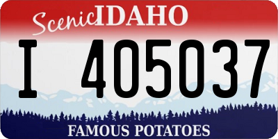 ID license plate I405037