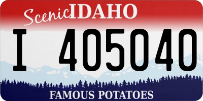 ID license plate I405040