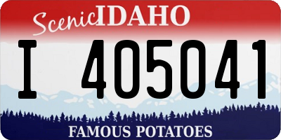 ID license plate I405041
