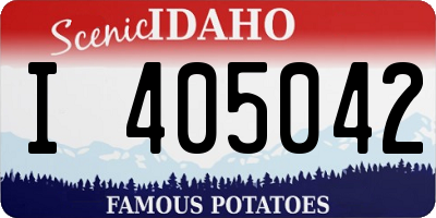 ID license plate I405042