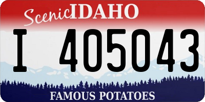 ID license plate I405043
