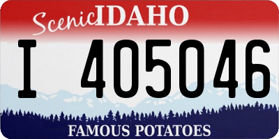 ID license plate I405046