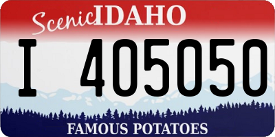 ID license plate I405050