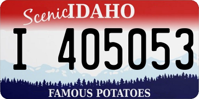ID license plate I405053